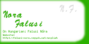nora falusi business card